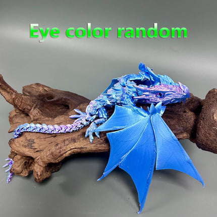 42Cm/16.54In Finger-Biting Dragon Moveable Joints Animal Model Home Desktop Decoration Ornament Gift Collectible Statue