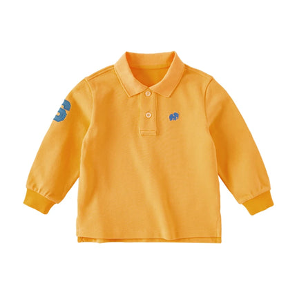 Dave Bella Boys Girls Clothing Lapel Cotton Long Sleeve Spring Autumn Version Solid Color Kids Fashion Polo Shirt DB3243929