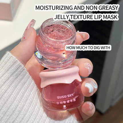 SUSU SKY peach honey jar lip makeup kit moisturizing and nourishing