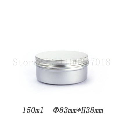 5-250ml Aluminum Tin Jars Lip Balm Container With Screw Thread Lid Candle Ceam Jar Cosmetic Tea Cans Box