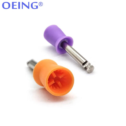 OEING 100pcs/box Dental Polishing Cup Tooth Polish Colorful Rubber Brush Polisher Prophy for Low Speed Handpiece Oral hygiene