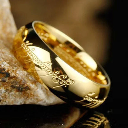 Language Carving Not Fade Rings for Unisex Fashion Minimalist Accessories Titanium Steel Jewelry