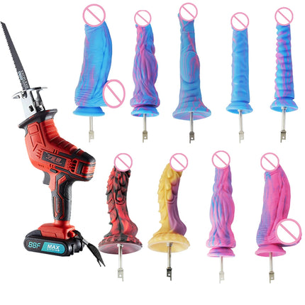 Sex Machine Sav Elastic Contraction Adapter for V-U-LOCK Attachments Dildo Saber Jigsaw Reciprocating Saw A Large Animal Dildo