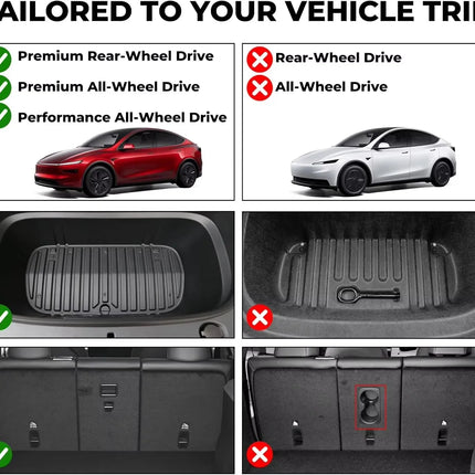 Floor Mats For 2025-2026 Tesla Model Y Juniper Premium/Performance TPE Floor Liner& Accessories Full-Door Sill Protective Cover