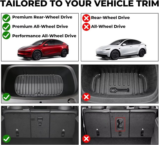 Floor Mats For 2025-2026 Tesla Model Y Juniper Premium/Performance TPE Floor Liner& Accessories Full-Door Sill Protective Cover