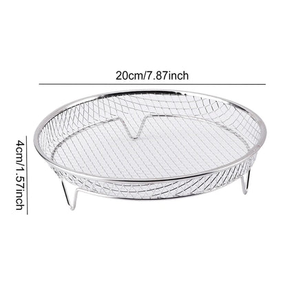 Air Fryer Universal Accessories Metal Oven Air Fryer Racks For Baking Stackable Grill Skewer Rack Fit All Airfryer 4.2Qt - 5.8Qt