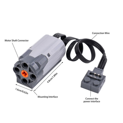 2PCS M Motor Power Functions Group MOC Technical Parts PF Blocks 8883 58120c01 Speed Motor Compatible with Legoeds DIY Kids Gift