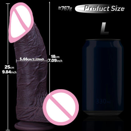 Fat Realistic Dildo Big Real Skin Silicone Huge Thick Dildo Giant Anal Soft Dildos with Suction Cup for Women Men G-spot Sex Toy