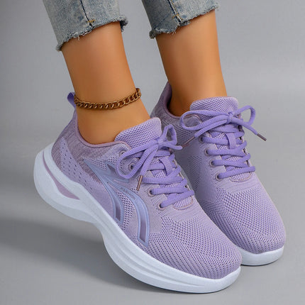 Spring and Autumn New Women's Casual Lace-Up Comfortable, Breathable, Lightweight and Wear-Resistant Sports Shoes