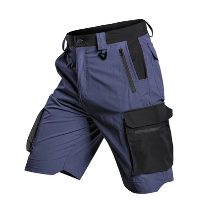 3-2-1Pcs Outdoor Training Work Shorts Men Multi-Pocket Tactical Cargo Pants Summer Thin Waterproof Quick Dry Climbing Shorts