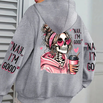 Expensive Talks Back Funny Printing Womens Hoodie Loose Multicolor Pullovers Fleece Autumn Sportswear Casual Pocket Hoody