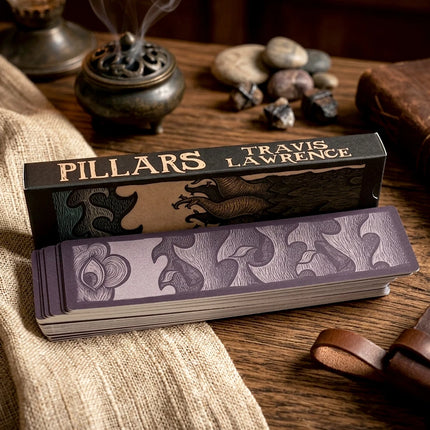 Double-embossed Dark Surrealism Pillars Deck Travis Lawrence 4*16cm - 36 Pcs Surreal Occult Symbolism Illustration Cards