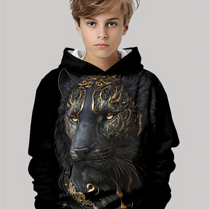 Kids Clothes Boys Hoodies Long Sleeve 3D Tigers Print Children Spring Fall Clothes Casual Outdoor Stylish Boy Girl Clothes Tops