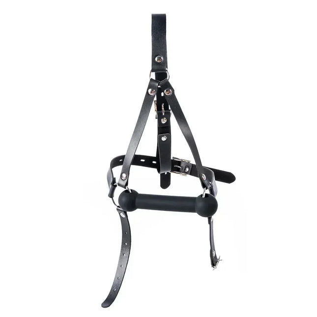 Leather Harness Strap Adult Game Erotic Bdsm Sex Toys for Couples Black Face Mask Gag Open Mouth Bondage Belt