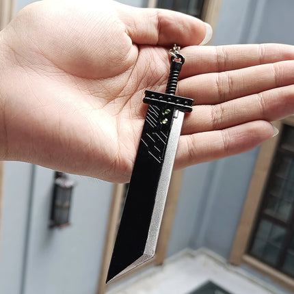 Game Final Fantasy 7 Cloud Buster Sword Keyring Remake Sword Zack Fair Metal Pendant Fans Cosplay Jewelry Gift