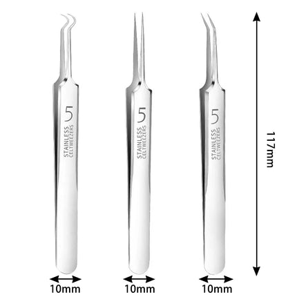 German Ultra-fine No. 5 Cell Pimple Blackhead Clip Tweezers Beauty Salon Special Scraping & Closing Artifact Acne Needle Tool