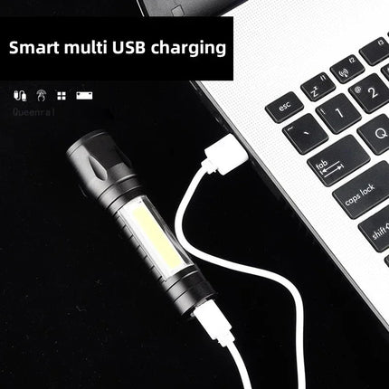 Portable USB Rechargeable Mini UV Flashlight Zoomable Ultraviolet Torch 365nm Pet Detector Violet Waterproof Outdoor Flashlights