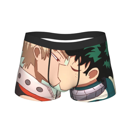 Men's My Hero Academia Anime Long Underwear Deku Bakugo Funny Boxer Briefs Shorts Panties Male Soft Underpants M-XXL