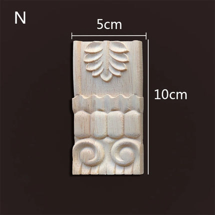 Applique for Furniture In Wood Figurines Moulding Decal Carved Wedding Decoration Maison Accessories Stair Decoration Wood Onlay