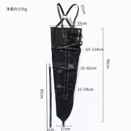 BDSM Strait Jacket / Armbinder,Leather Deluxe Arm Binder Restraint,Behind Back Bondage Gloves,Sex Toys For Couples ,Sex Handcuff