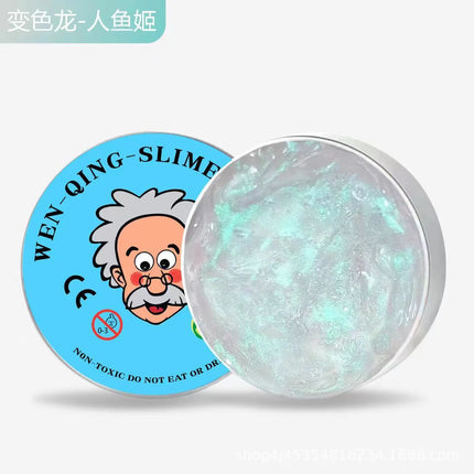 1Pack Clear Glass Lab Putty Crazy Stress Relief Putty with Tin Sensory Bouncing Toy Smart Thinking Toy Kids Holiday Gifts