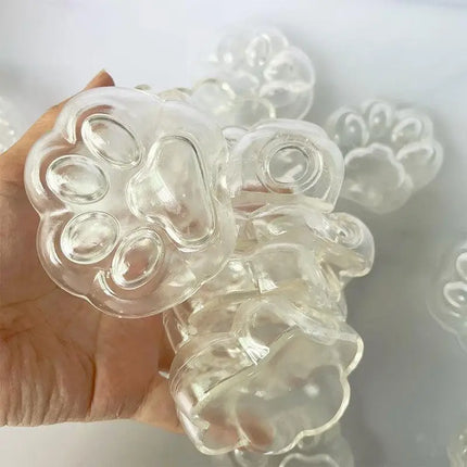 Kawaii Cat Paw Squishy Hollow Skin Clear DIY Stress Relief Squeeze Toy Simulated Air Filled Slow Rebound Sensory Ball Gift