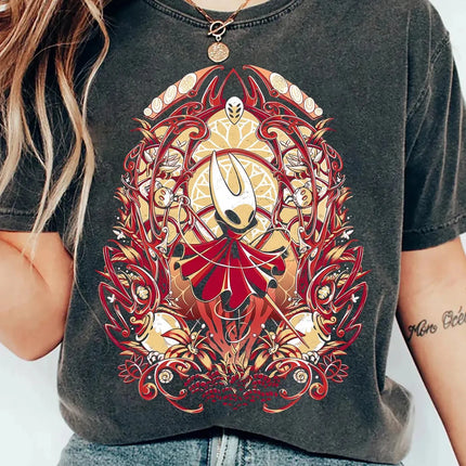 Hollow Knight Metal T-Shirt Unisex Women Men Tee Metroidvania Video Game Metalhead Fan Gift Vintage Street Apparel Short Sleeve