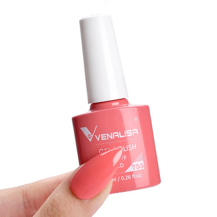 #758 Milky White Venalisa Nail Gel Polish Pearl Color Fall Nails TPO Free Long Wear Diamond Top Soak Off UV LED Gel Nail 7.5ml