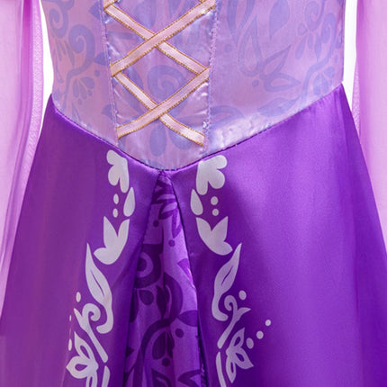 Rapunzel Cosplay Princess Dress Kids Halloween Disguise Long Sleeves Costumes Girls Birthday Carnival Party Outfits