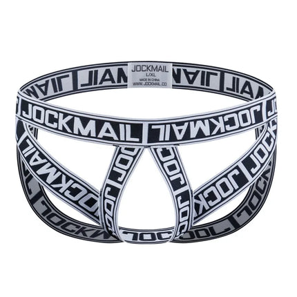 Jockmail Men Ring Underwea Homosexual Ropa Interior Sex Para Bragas Hombre New Hollow Ring T-Back Button Adjustable Jockstrap