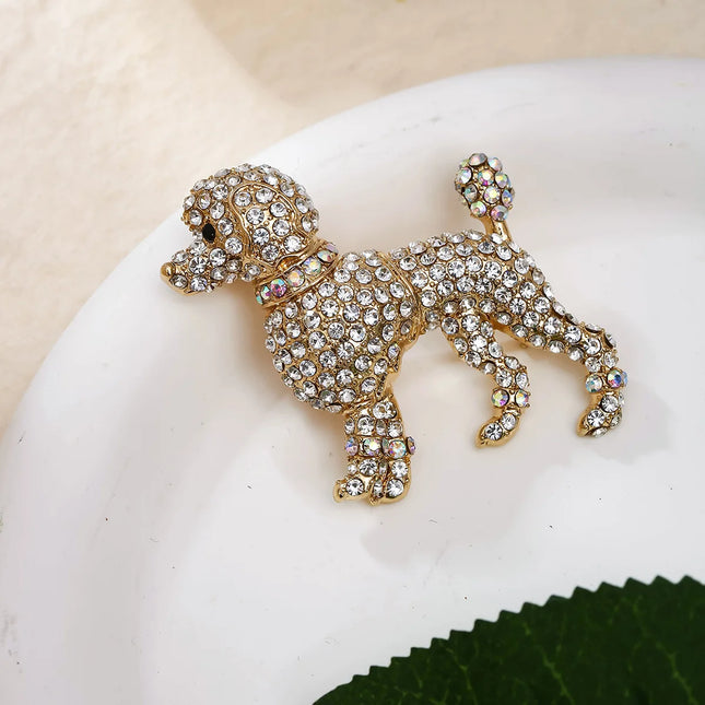 Baroque Luxury Beautiful Puppy Animal Design Brooch for Men and Women, JewelryAccessories, WeddingHolidayPartyCoupleSurpriseGift