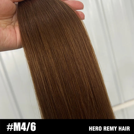 Hero Remy Hair Genius Weft Real Remy Human Hair Extensions Natural Straight Flex Hair Weaves Invisible Weft Hair 16-24 inch 50g