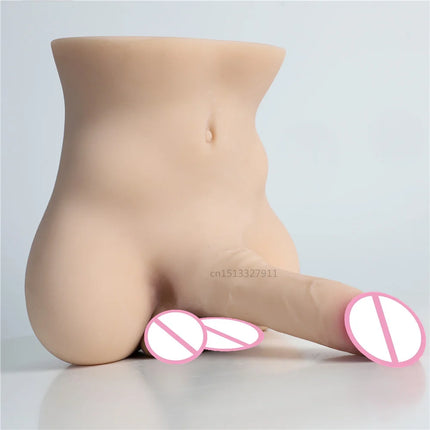 Female Masturbator Realistic Big Dildo Silicone 3D Men Torso Sex Doll Male Huge Penis Anal Pussy 18+ Adult Erotic Toys For Women