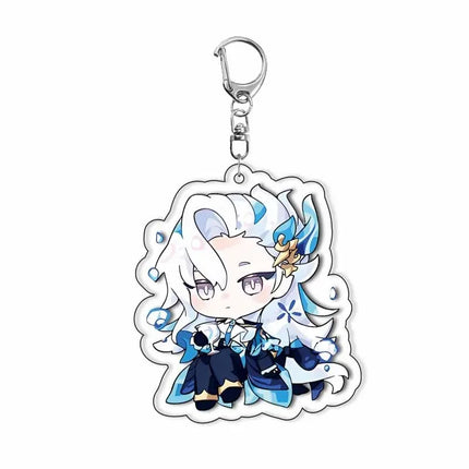 Genshin Impact Furina Arlecchino Neuvillette Lynette Lyney Wriothesley Keychain Anime Game Pendant Accessories Gift
