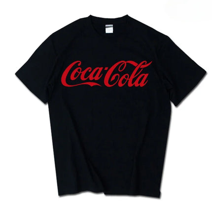 2025 Summer New Trendy Brand INS Pepsi Cola Joint T-shirt Sprite Coca-Cola Men's and Women's Loose Cotton Couple's Short Sleeves