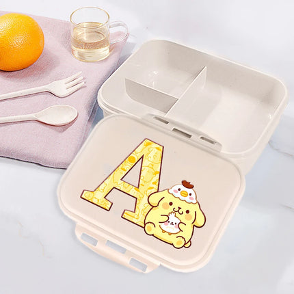 Sanrios PompomPurin Lunch Box Cartoon Letter Food Storage Containers Kids School Picnic Bento Boxes Office Dinner Case Girl Gift