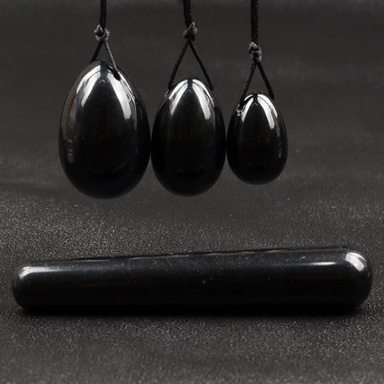 Wholesale Drill Jade Egg Set Quartz Massage Wand Crystal Stone Yoni Ball Pelvic Kegel Exercise Tool Tightening Vaginal Muscle