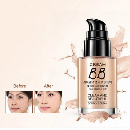 Liquid Foundation Cream Face Concealer Cover Base Cosmetics Natural Oil Control Waterproof Long Lasting Facial Cream Makeup Tool