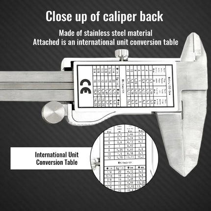 6 Inch 150mm Digital Vernier Caliper Stainless Steel Micrometer Measuring Tool Depth Ruler