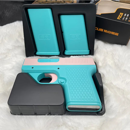 Capacity 10PCS Pistol Style Lighters with 3 Cigarette Case Jet Blue Flame Gas Lighter Windproof Cigar Lighter Gadgets for Men