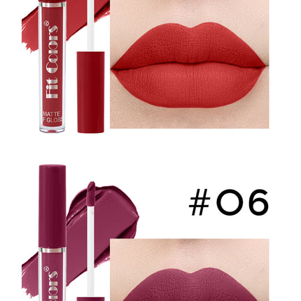 Six-piece lip gloss set, waterproof, anti-fading, easy to apply, velvet matte lip gloss