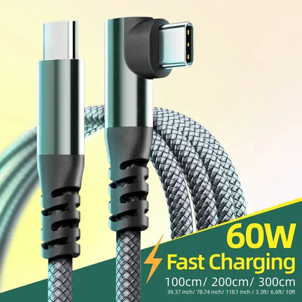 1PC USB C Cable 1M 2M 3M 10FT USB C Data Transfer 60W PD Fast Charging Cable for iPhone 15 15Plus 15Pro Max