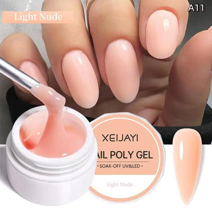 Jelly Extension Nail Gel Polish Soak Off UV LED Gel Modeling Carving Glue Milky White Clear Pink Color Multicolour Nail Salon