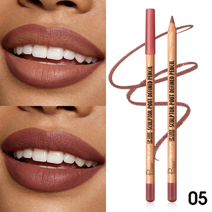 This matte, waterproof lip liner is long-lasting and non-fading, easy to apply, and perfect for beginners.