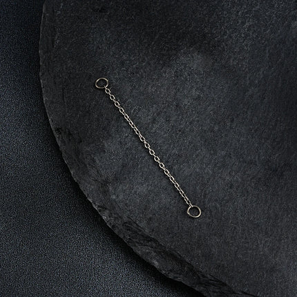 Right Grand TA1 Titanium Dangle Earring Connector Chain Charm for Labret Stud Helix Nose Hoop Clicker Earlobe Piercing Jewelry