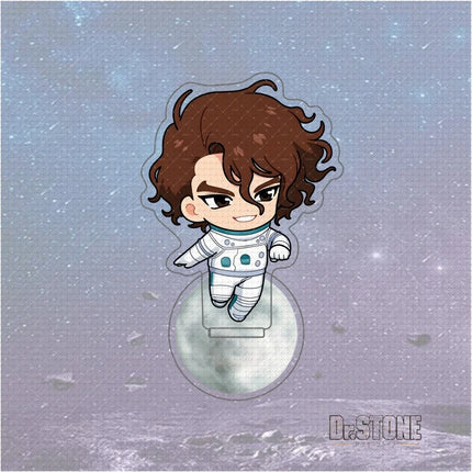 10cm Anime Dr. STONE Road To The Moon Acrylic Stand Keychain Senku Ishigami Gen Asagiri Stanley Snyder Dr. Xeno Accessories Gift