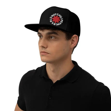 Red Hot Chilli Peppers Print Baseball Cap Hip Hop Flat Bill Caps Unisex Adjustable Snapback Skull Hat Skateboard Hats Chef Hat