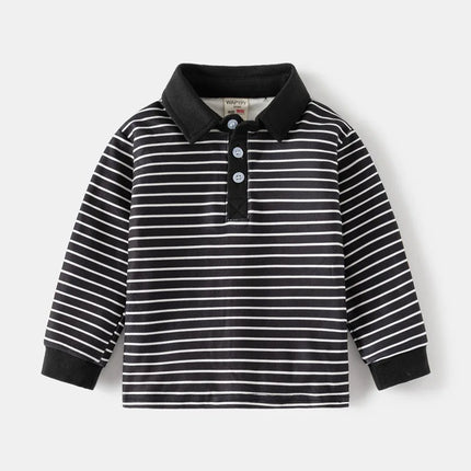 Boys Clothes Long Sleeve Polo Shirts for Kids Baby Tops Pure Cotton Sport Tops Spring Autumn Lapel Sweatshirts Children Clothing