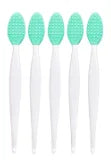 Wholesale 4pcs New Fashion Design Nose Double-Sided Tool Silicone Lip Scrub Exfoliator Brush  make up brushes  makeup brush set