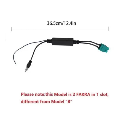 Car Special Radio Antenna AM/FM Audio Radio Signal Amplifier Dual Fakra RF Radio Antenna Aerial Adapter for Volkswagen